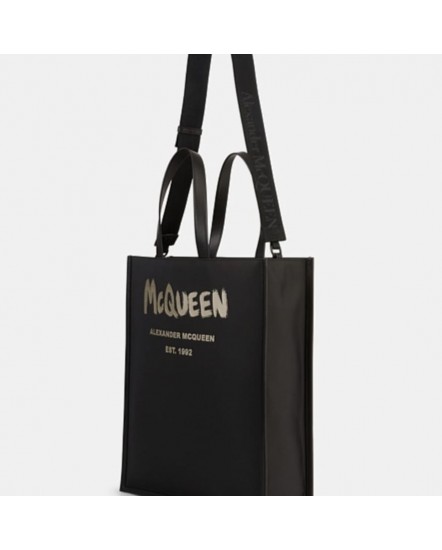 Alexander McQueen Graffiti Tote Bag with Strap